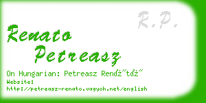 renato petreasz business card